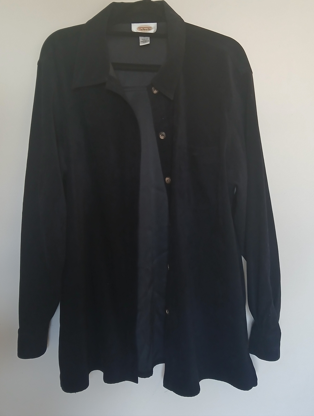 Talbots Black Sueded Material Shaket